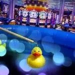 Jeu de carnaval de Duck Pond avec fond de casino